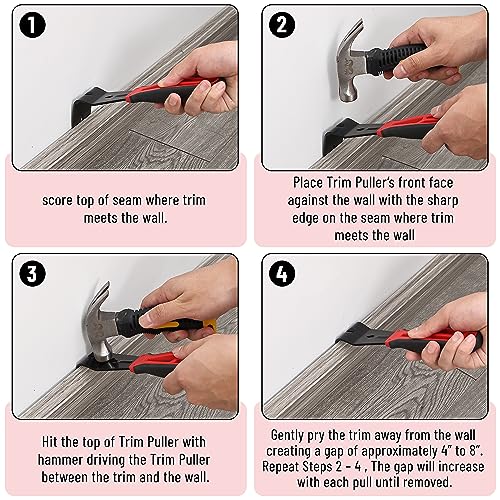 Bates- Trim Puller, Trim Removal Tool, Baseboard Removal Tool, Trim Puller Tool for Baseboard, Tile Removal Tool, Baseboard Trim Removal Tool, Siding Removal Tool, Baseboard Tool Remover
