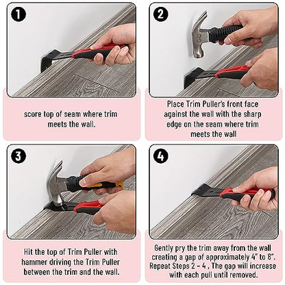 Bates- Trim Puller, Trim Removal Tool, Baseboard Removal Tool, Trim Puller Tool for Baseboard, Tile Removal Tool, Baseboard Trim Removal Tool, Siding Removal Tool, Baseboard Tool Remover