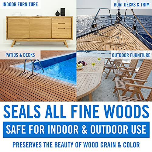 Teak Cleaner and Brightener for Wood, Teak Oil or Sealer for Boats, Indoor - style: Teak Sealer Oil