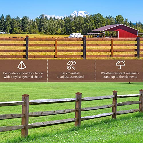 4x6 Heavy Duty Aluminum Post Caps Cover, Matte Finish Powder Coated Surface - color: Brown, size: 3.5" x 5.5"