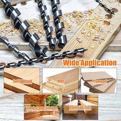 1-1/2 Inch x 17 Inch Auger Drill Bit for Wood,1-1/2 Inch Hex Shank - size: 1-1/2" x 17"