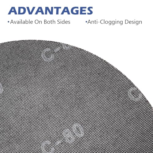 HUAALIUCHE 17" Sanding Screen Discs - Mesh Floor Sanding Screen - Black Silicon Carbide - for Wood Floors (30 Pack, 80 Grit) - size: 17 inch, style: #80-30 Pack