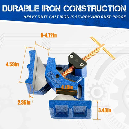 W045C Ductile Iron 90° Angle Clamp, 4.72” Opening - size: 4.72 inch