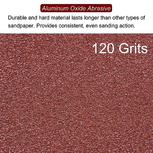 HARFINGTON 60pcs Triangular Hook & Loop Sandpapers 120 Grits 3-1/8" Aluminum Oxide Sanding Pads Random Orbital Mouse Detail Sander Papers Oscillating Multi Tool Sheets - size: 120 Grits