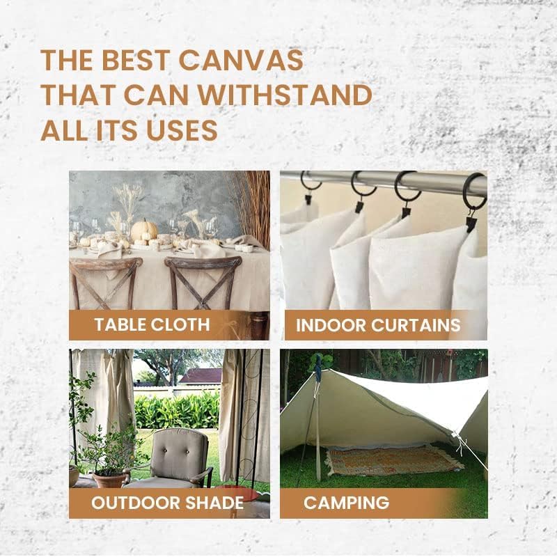 CH Canvas Drop Cloth for Painting (Size 5' x 20' Feet - Pack of 4) Painters Drop Cloth for Painting, Furniture & Floor Protection, All Purpose Thick Canvas tarp with Double Stitched Edges - size: 5' x 20' Feet