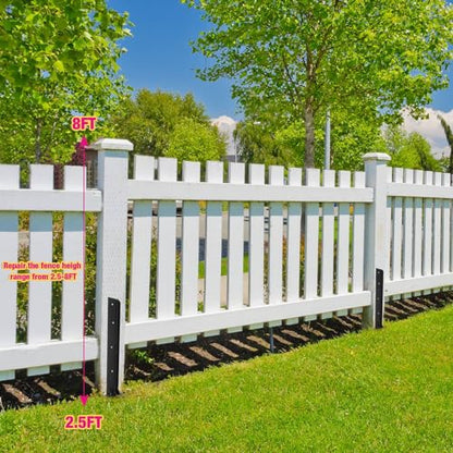 Fence Post Repair 4pcs,H-Shaped Double Ground Spike for Tilted Wood Post - size: 4PCS