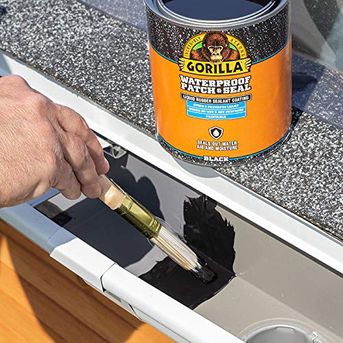 Gorilla Patch & Seal Liquid Rubber Waterproof Sealant, Black, 32 oz - color: Black, size: 1 - Pack