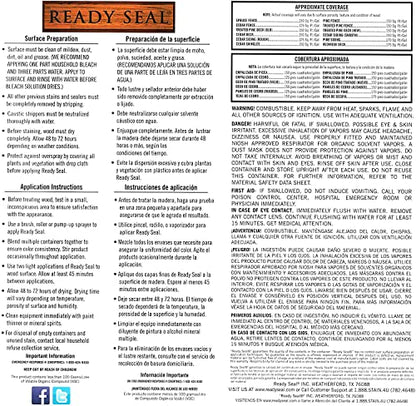 Ready Seal Stain & Sealer for Wood, Outdoor Deck and Fence - All-in-One Exterior Wood Stain and Waterproofing Sealant – Easy to Apply, No Back Brushing Needed, UV Protection - 1 Gallon, Natural Cedar - color: Natural Cedar