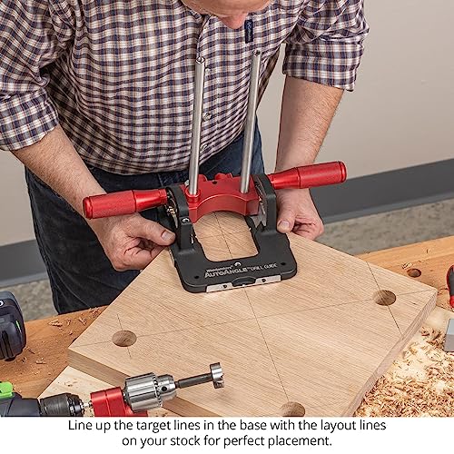 Woodpeckers AutoAngle Drill Guide, Deluxe, The Ultimate Portable Drill Guide, Angled Drilling From Vertical to 40°