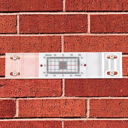 Crack Gauge Monitor， Crack Monitor with Updated Two Fixed adapter | Crack Measure and Record Instrument for Monitoring Wall Deformation and Crack (Pack of 3) - style: 3PCS