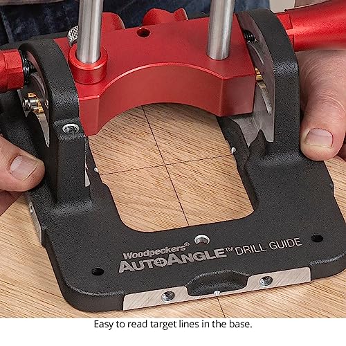 Woodpeckers AutoAngle Drill Guide, Deluxe, The Ultimate Portable Drill Guide, Angled Drilling From Vertical to 40°