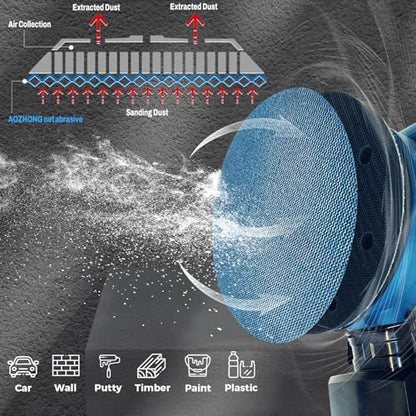 6-inch Assorted Ceramic Mesh Sandpaper (Grits 80, 120, 180, 240, 320) - 50 Pcs Ceramic Net Abrasive Hook and Loop Sanding Discs for Random Orbital Sander - style: 6 inch Assorted Grits: 80, 120, 180, 240, 320