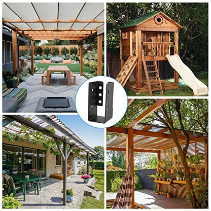 2x4 Joist Hanger 16PCS,Outdoor Trim Concealed-Flange Joist Bracket - size: 16pcs, style: 2''x4''