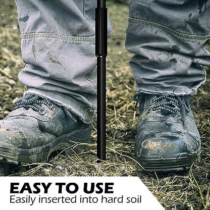 Sfcddtlg 64" Metal Ground Soil Probe Rod, Adjustable Soil Sample Probe