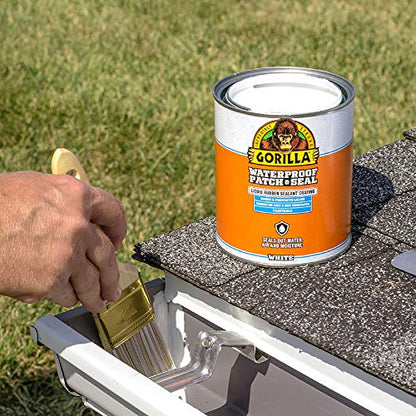 Gorilla Patch & Seal Liquid Rubber Waterproof Sealant, White, 32 oz - color: White, size: 1 - Pack