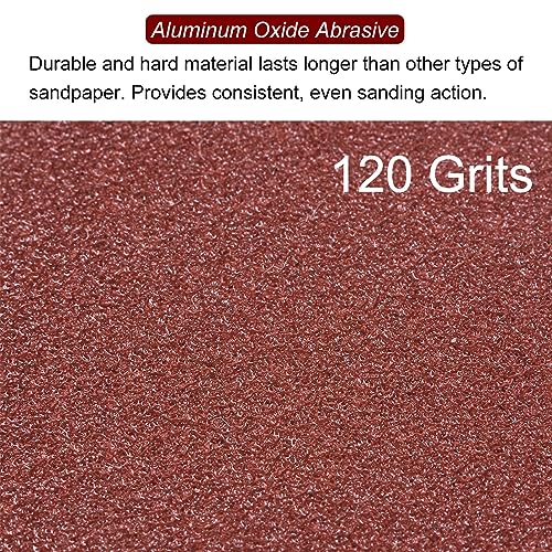 HARFINGTON 100pcs Triangular Hook & Loop Sandpapers 120 Grits 3-1/8" Aluminum Oxide Sanding Pads Random Orbital Mouse Detail Sander Papers Oscillating Multi Tool Sheets - size: 120 Grits