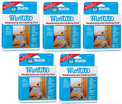 Frost King B2 Mortite Fingertip Caulking Cord, 1/8" x 90 ft, Grey (Pack of 12) - size: 19-ounce, 90-foot long (Pack of 5)