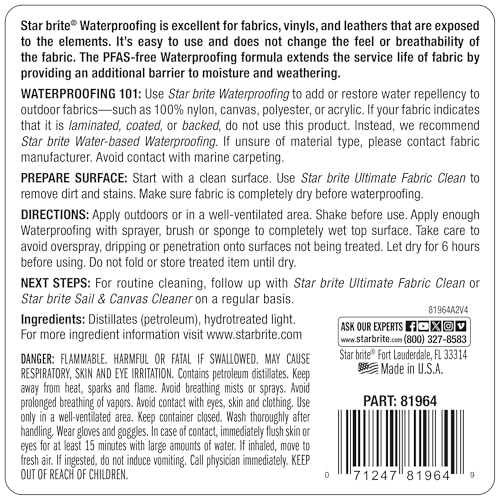 STAR BRITE Waterproofing - PFAS Free Spray & Stain Protection - color: 64 Oz