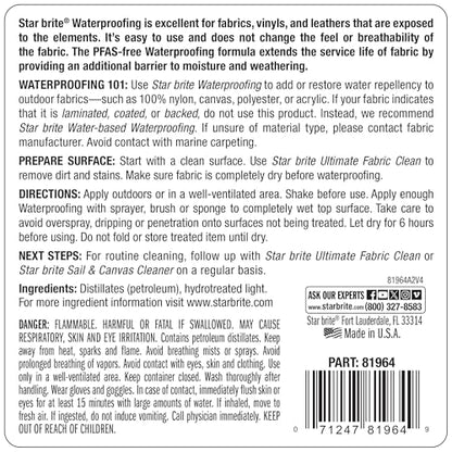 STAR BRITE Waterproofing - PFAS Free Spray & Stain Protection - color: 64 Oz