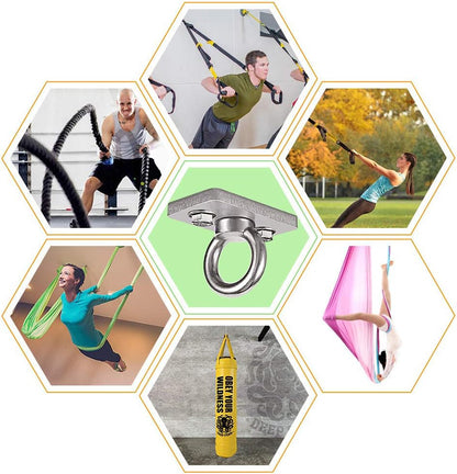 1800lb Capacity Wall Ceiling Mount Bracket for Suspension Strap, Battle Rope Anchor Ceiling Hook for Gymnastic Ring, Hammock Swing, Boxing Punching Bag - style: 1 Pack