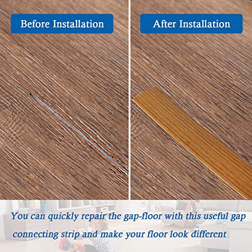 FONUNO Vinyl Floor Transition Strip Self Adhesive Threshold Strip 2" W - color: Light Brown, size: 5cm, 3.3Ft