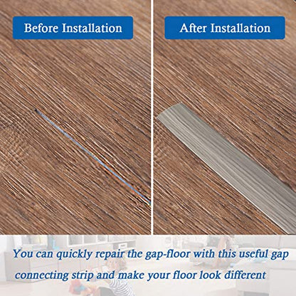 FONUNO Vinyl Floor Transition Strip Self Adhesive Threshold Strip 1.57" W - color: Gray, size: 4cm, 3.3Ft