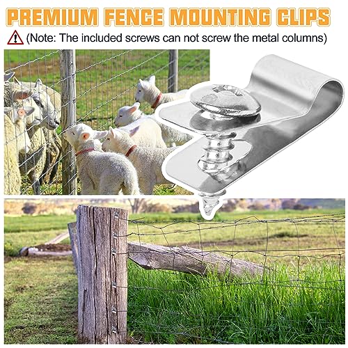 220 Pcs Fence Wire Clamps Stainless Steel Fencing Mounting Clips with 220 Pcs Stainless Steel Screws for 12-16 Gauge Welded Wire to Wood, Metal or Vinyl Fence(X220 Kit) - size: x220 Pcs