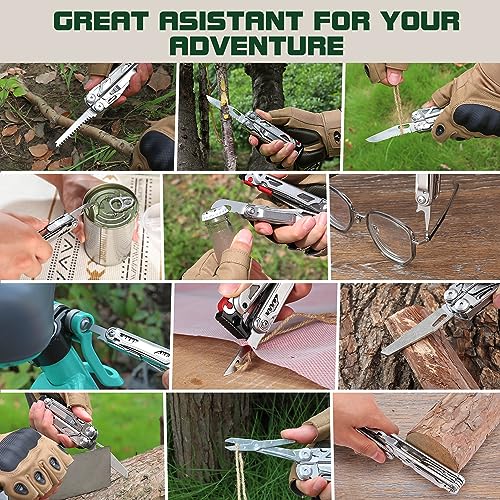 MOSSY OAK 19-in-1 Multitool Pliers Stainless Steel Self-Locking - color: 19-in-1, Silver