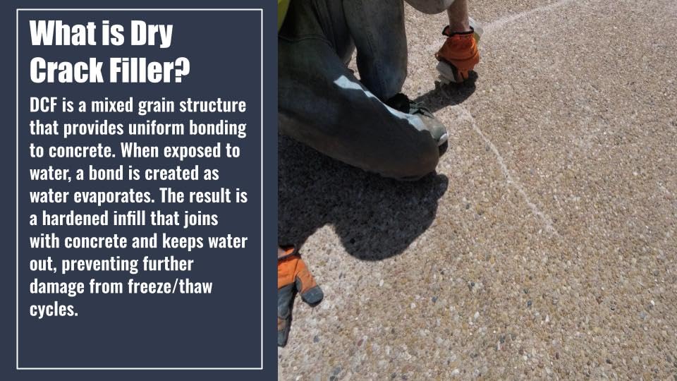 ConSandtrate Concrete Crack Filler - 2 LB (Single Bottle) for Filling in Concrete Cracks on driveways, walkways and patios (Gray) - color: Gray