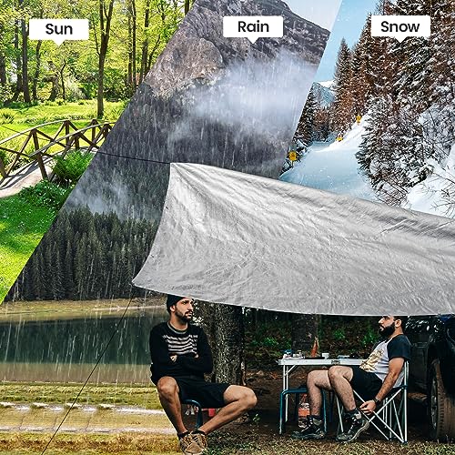 TICONN Heavy Duty Tarp Cover Waterproof, Extra Thick UV Resistant Tarpaulin - color: Blue, size: 10'x12', 5.5 Mil, 2PK