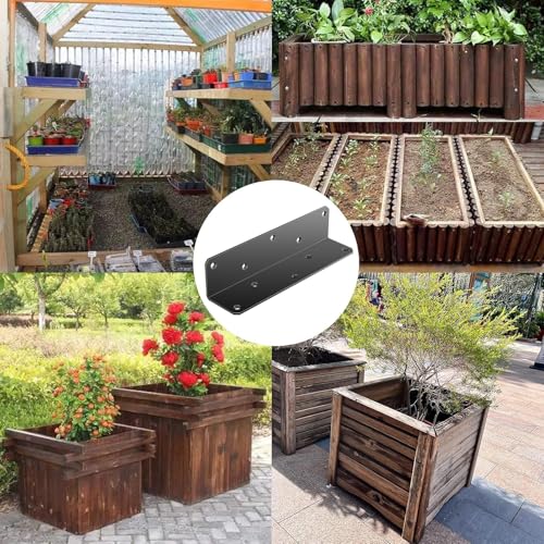 8" x 2" x 2" L Brackets Heavy Duty, Large Iron Corner Bracket Metal Joint, Thickness 3mm Including Screws, for Wooden Bookshelf Furniture Cabinet (Black-4PCS) - size: 8" x 2" x 2" - 4pcs - Black