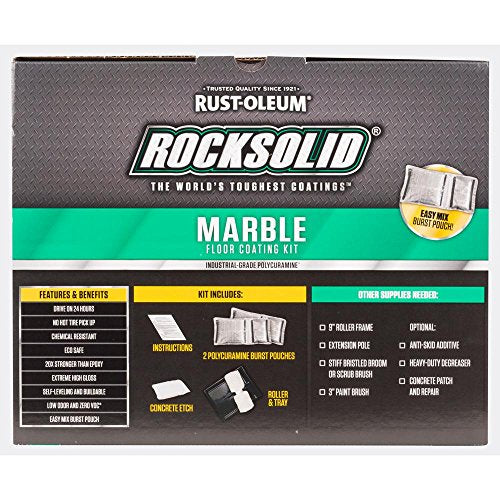 RockSolid Marble Floor Coating Kit, Stone Obsidian - color: Gray/Black