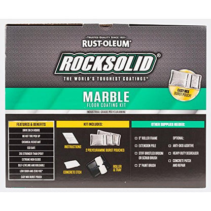 RockSolid Marble Floor Coating Kit, Mountain White - color: Mountain White