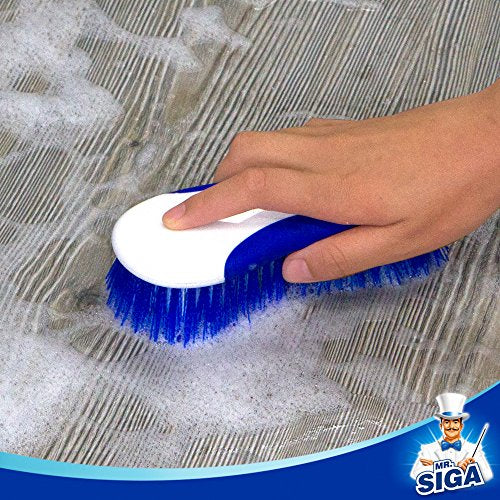 MR.SIGA Multi Purpose Heavy Duty Scrub Brush - Pack of 2 - color: White & Blue