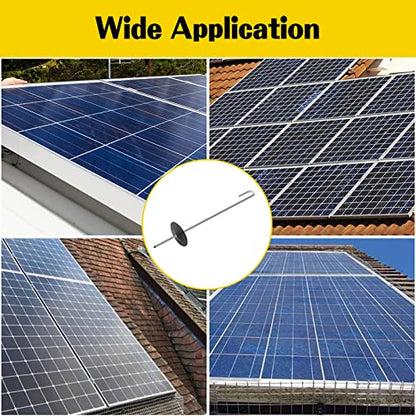 Solar Panel Bird Guard Clips, 100 Sets Stainless Steel J Hooks for Wire