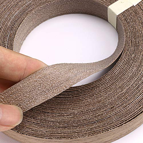 Skelang Walnut Wood Veneer Edge Banding Preglued Iron-on with Hot Melt Adhesive Edgebanding Flexible Wood Tape (3/4"×50') (Pack of 2) - size: 3/4" x 50' (Pack of 2)