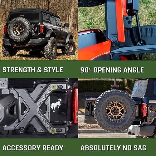 IAG X-Brace Tailgate Reinforcement for Ford Bronco Non-Sasquatch, 2021+ - size: Non-Sasquatch