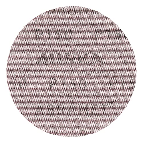 Mirka Abranet 5 Inch 150 Grit Mesh Sanding Discs, Hook and Loop, 10 Pack - size: Grit 150
