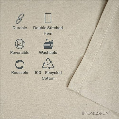 HOMESPUN Thick Reusable Heavy-Duty Canvas Drop Cloth 12 x 4 ft - 2 Pack - size: 12 ft x 4 ft (Pack of 2)