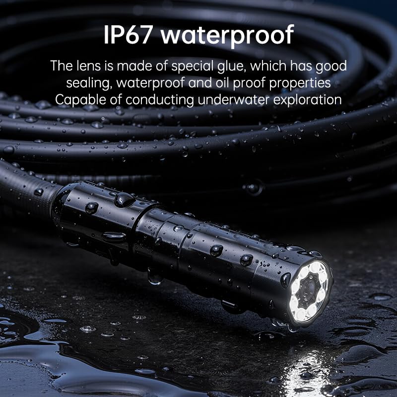 Endoscope Camera with Light, 4.3" 1080P HD, 16.5ft