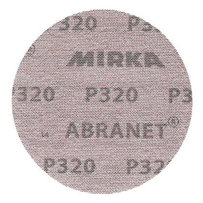 Mirka Abranet 5 Inch 320 Grit Mesh Sanding Discs, Hook and Loop, 10 Pack - size: Grit 320