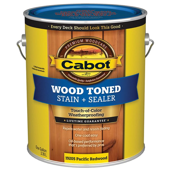 1 gal Cabot 19205 Pacific Redwood Wood Toned Deck and Siding