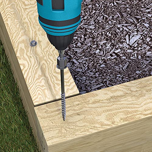 Power Pro Landscape Screws, 1/4in x 4in, 50 Pack, Black - size: 1/4" x 4"