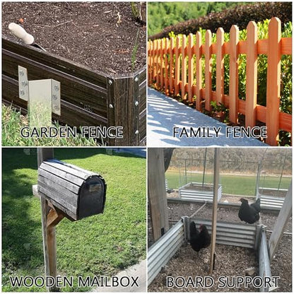 Fence Post Repair Kit-2 PCS Fence Support Structure Repair Stakes, for Repairing Wood Post,Deck Railing, Mailbox
