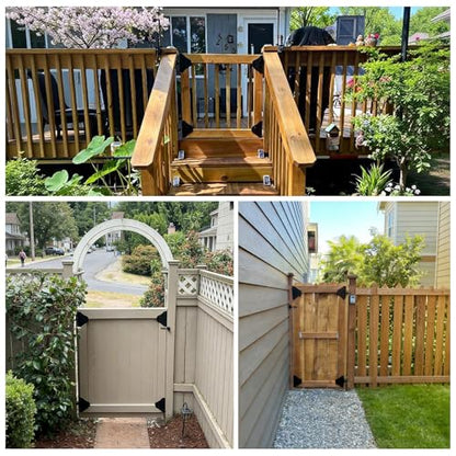 Anti Sag Gate Frame Kit with Gate Latch - Updated 90 Degree Right Angle Gate Hinges - Fence Gate Kit Gate Hardware - Gate Corner Brace Bracket (2 Set) - size: 2 set