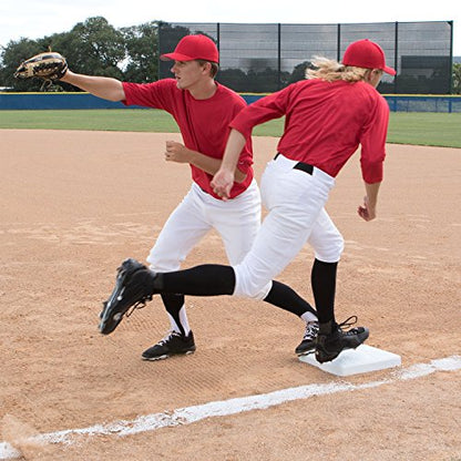 Champion Sports Pro Anchored Baseball/Softball Base Sets - Heavy-Duty Bases with Welded & Bolted Stanchions, Base Replacement Pins & Anchor Plugs - style: Anchored Base Set with Bolted Stanchion Pan