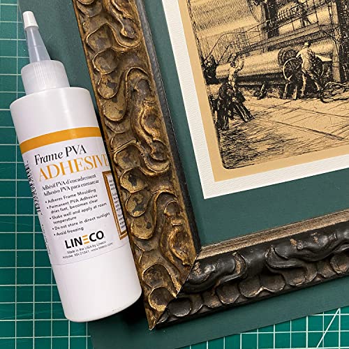 Lineco Frame PVA Adhesive, Acid Free, Dried Clear and Flexible, 8 oz - size: 8 oz