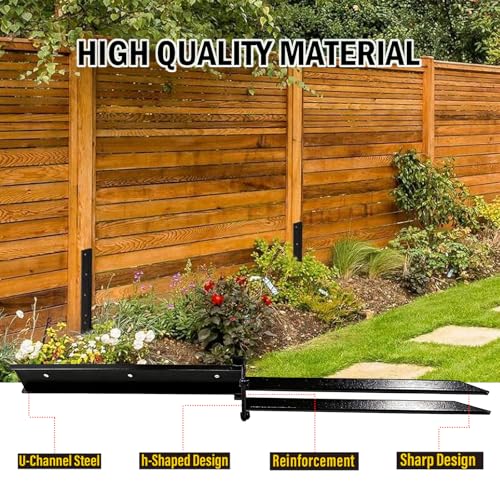 1 Pack Double-Tube Fence Post Anchor, Heavy Duty Ground Spike Repair Kit
