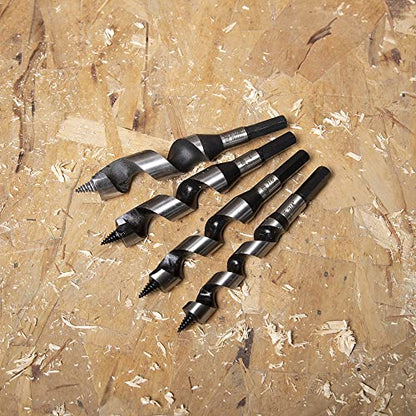 Klein Tools 53404 Steel Ship Auger Bit with Screw Point, 7/8-Inch Bit x 4-Inch Twist Length for Drilling Through Wood with Nails - size: 7/8-Inch, style: 7/8-Inch Bit