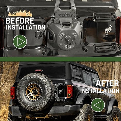 IAG X-Brace Tailgate Reinforcement for Ford Bronco Non-Sasquatch, 2021+ - size: Non-Sasquatch